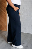 Hamptons Travel Wide Leg Crop Pant in  Navy