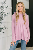 Hooded Long Sleeve Top in Mauve