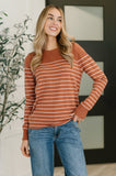 Rust Long Sleeve Knit Top