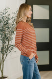 Rust Long Sleeve Knit Top