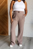 Marcy Mineral Wash Waffle Knit Pants in Brown