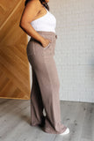 Marcy Mineral Wash Waffle Knit Pants in Brown