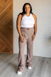 Marcy Mineral Wash Waffle Knit Pants in Brown