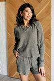 Sienna Mineral Wash Waffle Knit Set in Olive