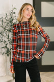 Plaid Lettuce Hem Top