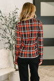 Plaid Lettuce Hem Top