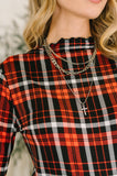Plaid Lettuce Hem Top
