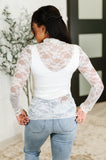 Sheer Intentions Lace Layering Top in Ivory