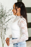 Sheer Intentions Lace Layering Top in Ivory