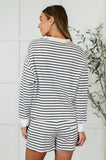 Striped Long Sleeve Top and Shorts Set