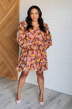 Farewell Balloon Sleeve Floral Dress