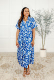 Sonata V-Neck Dress in Blue