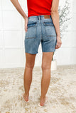 Sonnie Mid Rise Bermuda Cutoff Shorts