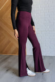 Aubrey Stride Flare Leggings in Cassis