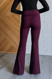 Aubrey Stride Flare Leggings in Cassis