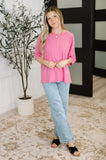 Lauren Stay On Top Relaxed Tee in Candy Pink