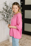 Lauren Stay On Top Relaxed Tee in Candy Pink