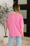 Lauren Stay On Top Relaxed Tee in Candy Pink