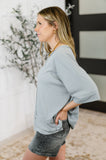 Lauren Stay On Top Relaxed Tee in Light Grey