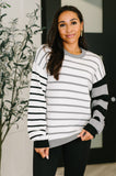 Striped Simplicity Color Block Relaxed Pullover