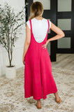 Suit Yourself Adjustable Strap Jumpsuit in Pink