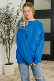 Sunday Relaxed Pullover in Ocean Blue