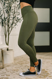 Sunday High Waisted Leggings in Dark Olive