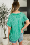 Sunday' Mineral Wash Top in Kelly Green