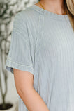 Sunday Mineral Wash Top in Light Grey