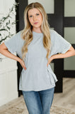 Sunday Mineral Wash Top in Light Grey
