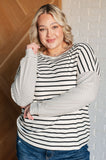 Sunny Patchwork Striped Top in Ivory