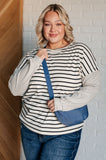 Sunny Patchwork Striped Top in Ivory