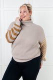 Seasonal Patchwork Waffle Knit Sweater