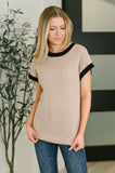 Sweet Contrast Trim Sleeveless Sweater