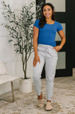 Phoenix High Waisted Joggers in Heather Grey