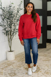 Hurley Drop Shoulder Pullover in True Red