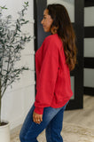 Hurley Drop Shoulder Pullover in True Red