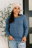 Take My Time Boatneck Textured Sweater
