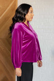 Velvet Balloon Sleeve Top