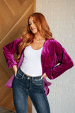 Velvet Balloon Sleeve Top