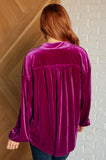 Velvet Balloon Sleeve Top