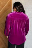 Velvet Balloon Sleeve Top