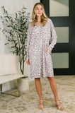 Cheri V-Neck Leopard Print Dress