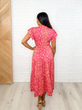 The Way You Move Flutter Sleeve Dress in Fuchsia