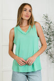 Ribbed Knit Tank in Tiffany Blue