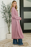 Travel Hideaway Open Front Cardigan in Cashmere Rose