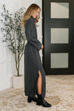 Travel Plush Knit Dress in Charcoal