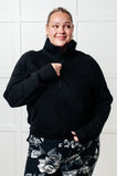 Caroline Half Zip Pullover in Black