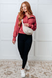 Caroline Half Zip Pullover in Mauve