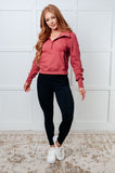 Caroline Half Zip Pullover in Mauve